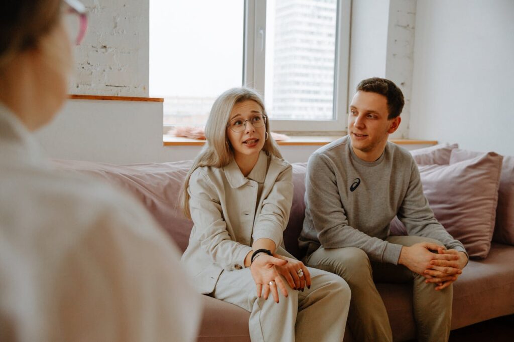 couple in therapy session